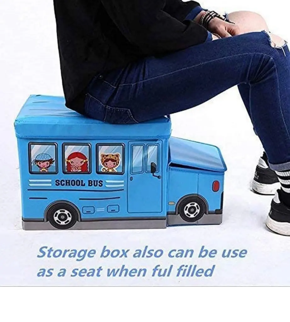 Kids School Bus Storage Box (Bus Shape Storage Box for Kids Toys3.webp