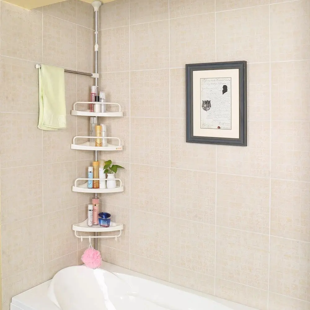4 Layer Bathroom Corner Telescopic Adjustable Organizer Tower8.webp