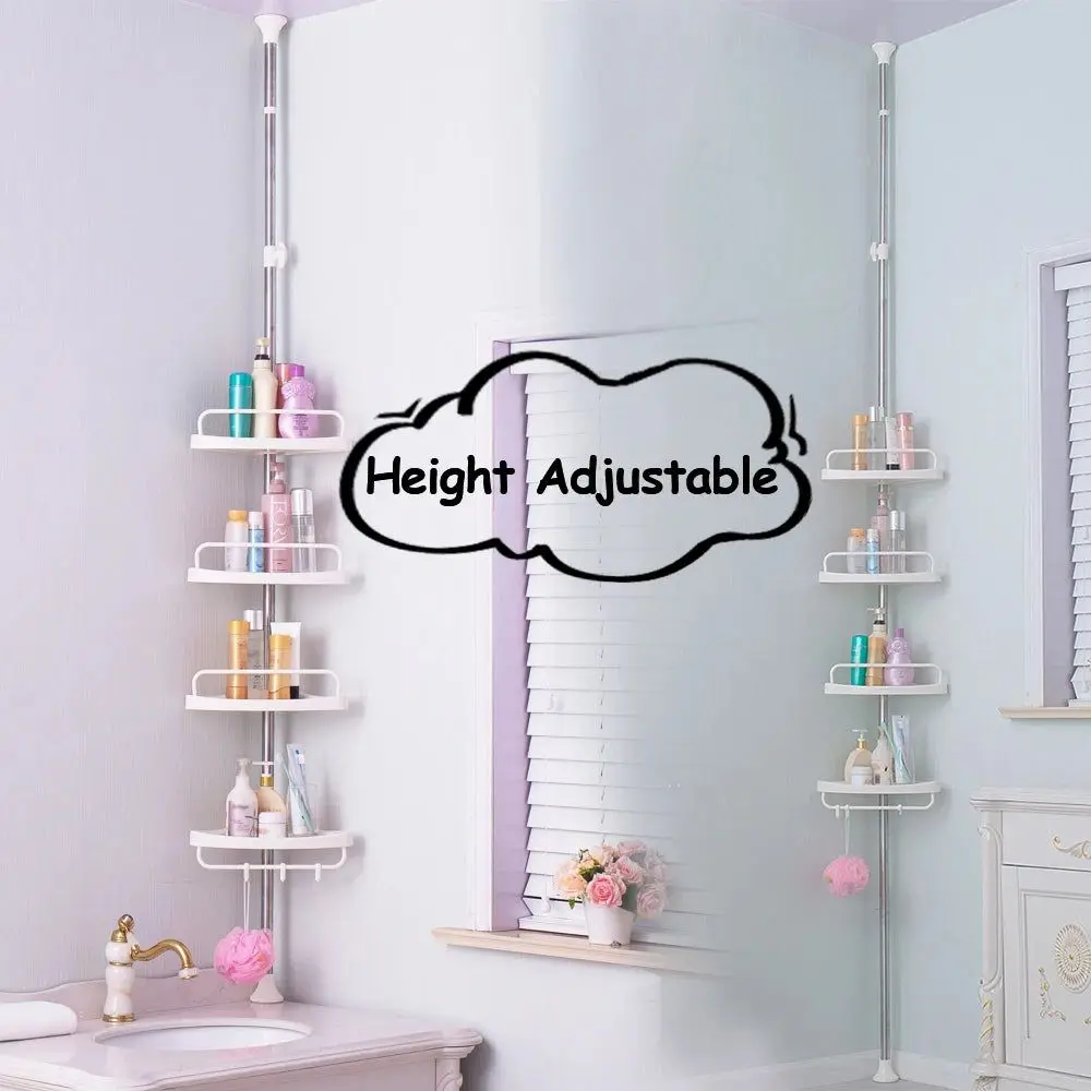 4 Layer Bathroom Corner Telescopic Adjustable Organizer Tower3.webp