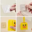 Yellow Duck Silicone Toilet Brush With Holder2.webp