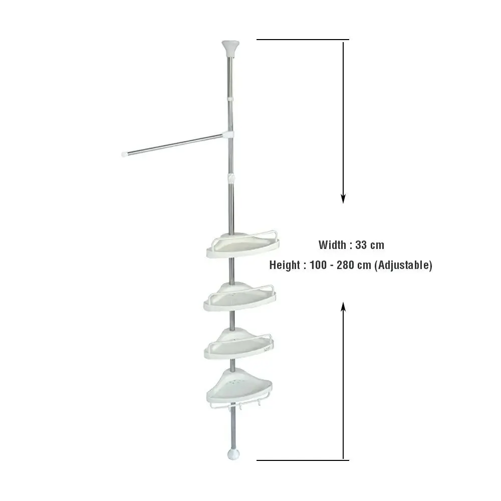 4 Layer Bathroom Corner Telescopic Adjustable Organizer Tower10.webp