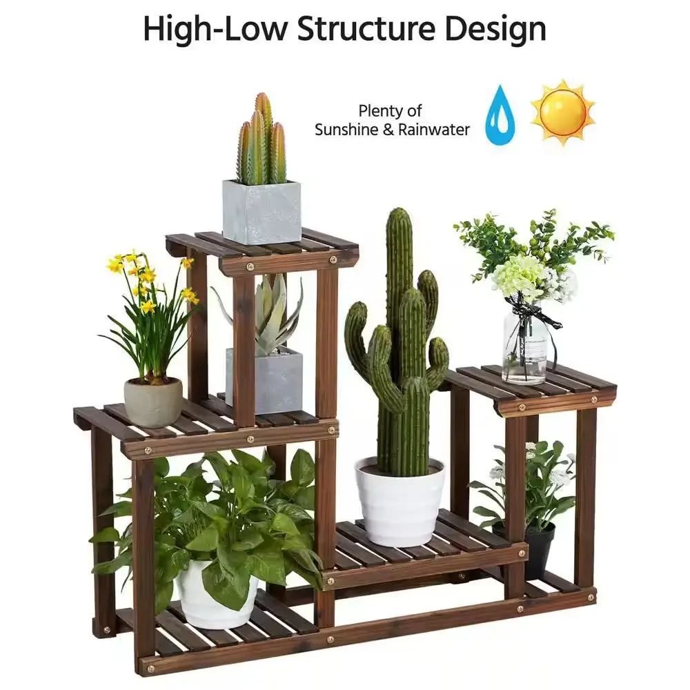 wooden plant stand for living room