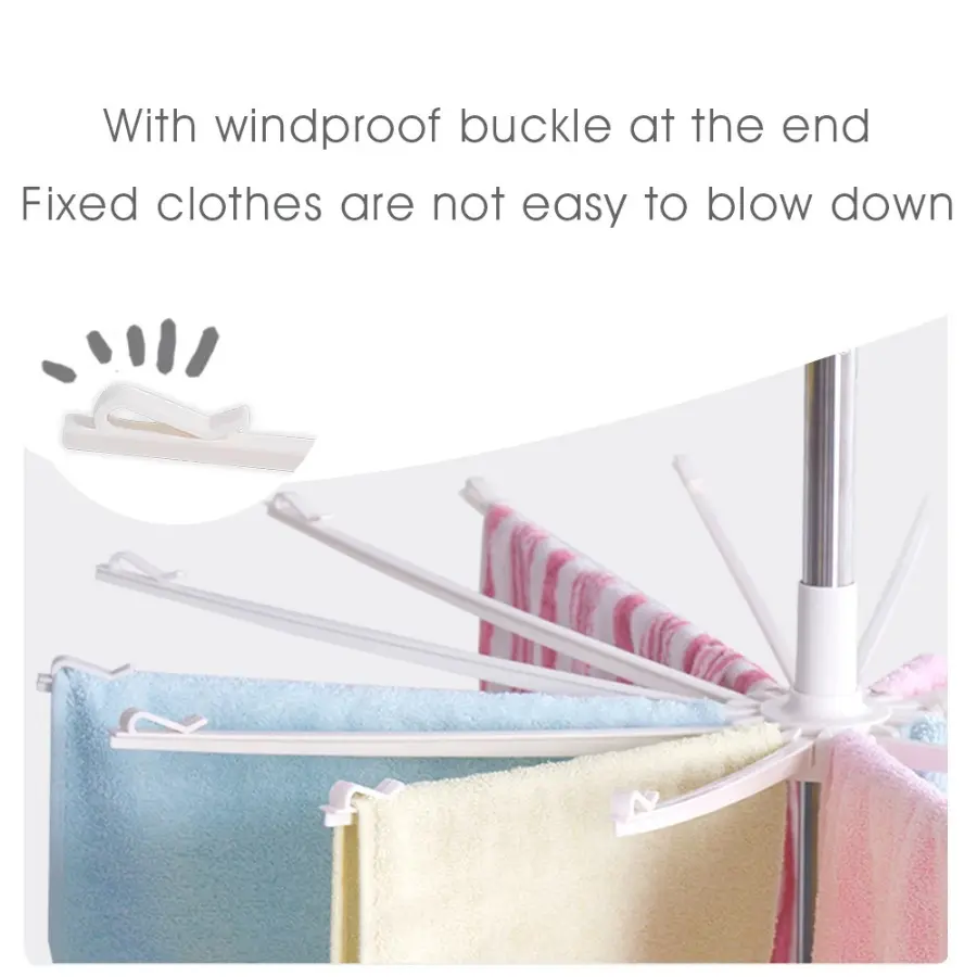 3 Tiers Foldable Towel Drying Rack Baby Clothes Laundry Rack with Underwear Clips Saving Space1.webp