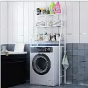 3 Layer Over Washing Machine Metal Storage Rack - White2.webp