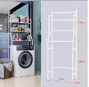 3 Layer Over Washing Machine Metal Storage Rack - White1.webp