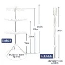 3 Tiers Foldable Towel Drying Rack Baby Clothes Laundry Rack with Underwear Clips Saving Space5.webp