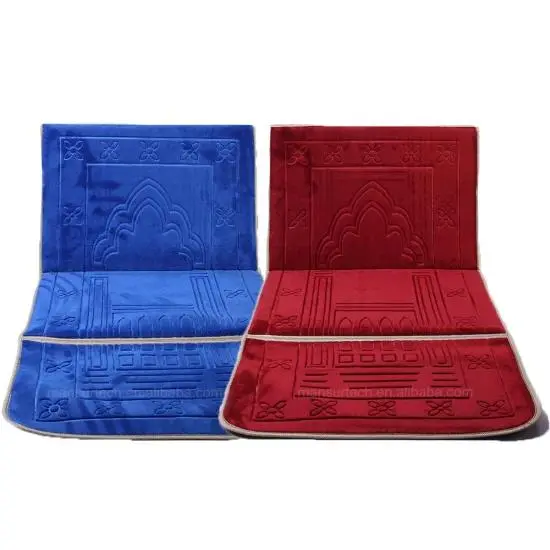Foldable Prayer Rug with Back Support  Padded Islamic Salah Mat for Men & Women  Portable Travel Sajdah with Carry Pocket3.webp