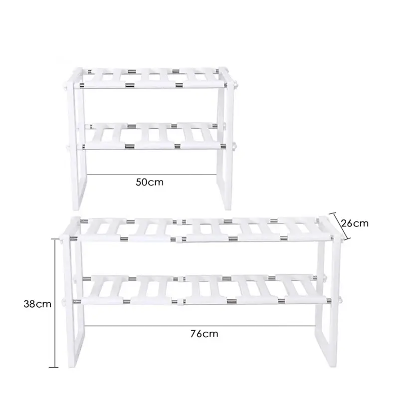 2 Tier Adjustable Under Sink Rack Pool Space Arrangements Frame1.webp