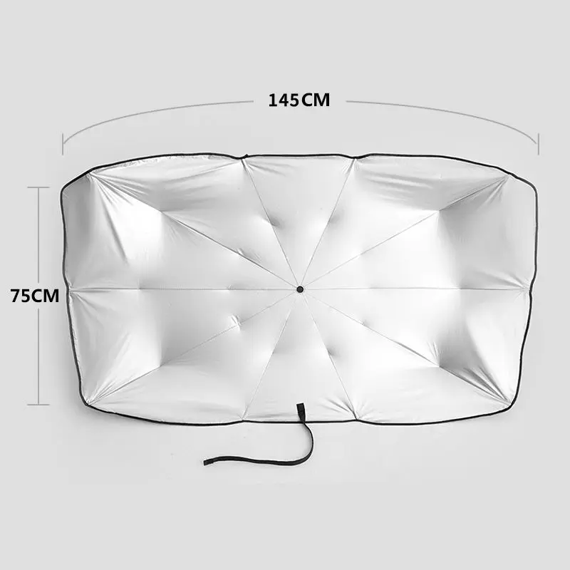 Thermal Insulation Anti-falling Car Sun Shade Foldable Umbrella1.webp
