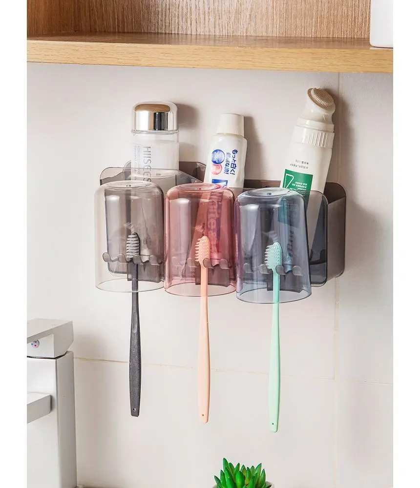 Plastic Toothbrush Holder with Mouthwash Cup2.webp