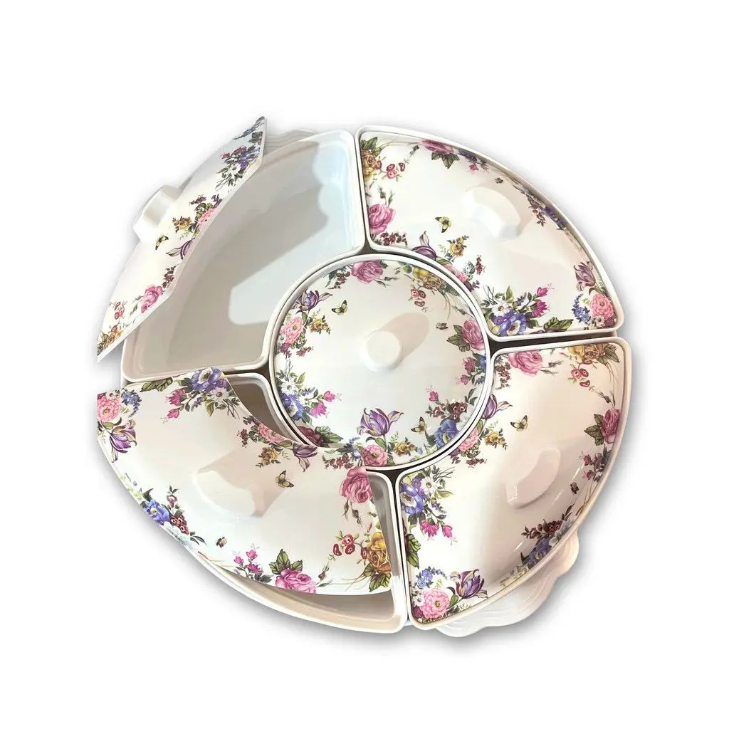 Melamine Party Serving Set Buffet Set / Round Buffet / Candy or Snacks Box (Random Color)