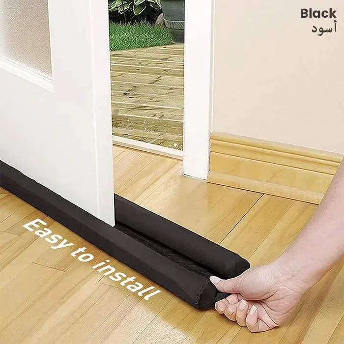 Door Draft Stopper Weather Seal Strip Window Breeze Blocker & Adjustable Doors Sweep Noise Reducer