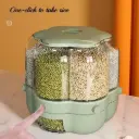 Kitchen Grain Storage Containers Food Rotating Rice Dispenser Sealed Insect Rice Grain Storage Container Kitchen Accessories