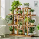 Wooden Plant Stand | Premium Quality | Garden decor Qatar|  Indoor & Majlis Décor | Ramadan Gift