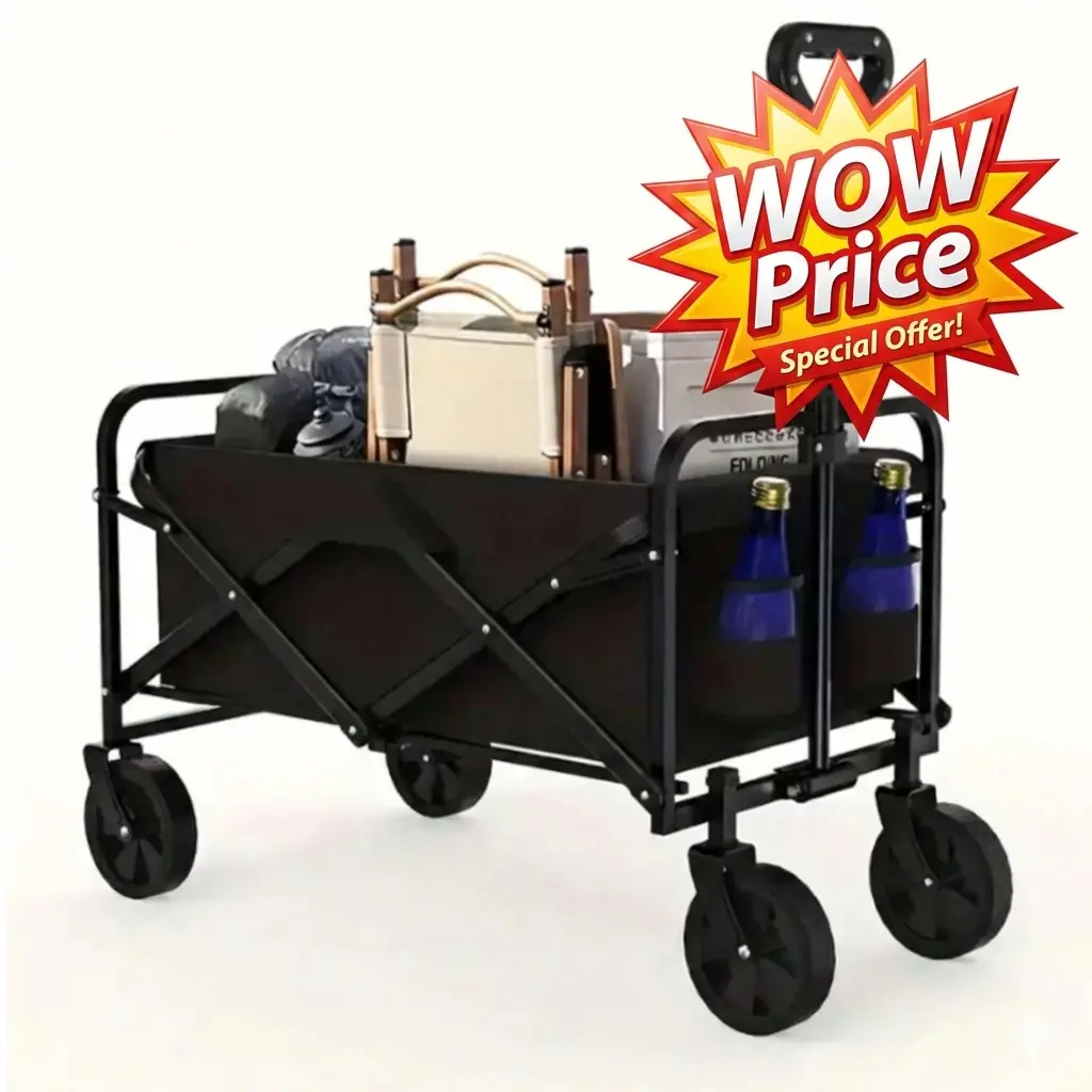 Foldable Wagon Cart – Camping & Beach Trolley