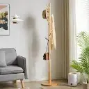 Premium Wooden Coat Rack Stand – Modern Minimalist Entryway Organizer for Jackets, Hats & Bags, Space-Saving Home Décor