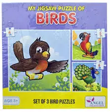 Kids Jigsaw Puzzle Pack of 6 – Sea Animals & Birds – 6 Educational Cartoon Puzzles (Age 3+) – Early Learning Fun