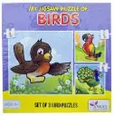 Kids Jigsaw Puzzle Pack of 6 – Sea Animals & Birds – 6 Educational Cartoon Puzzles (Age 3+) – Early Learning Fun