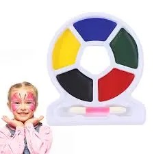 Face Paint Kit for Kids & Adults – 6 Color Palette with Applicators – Super Fans Party Makeup