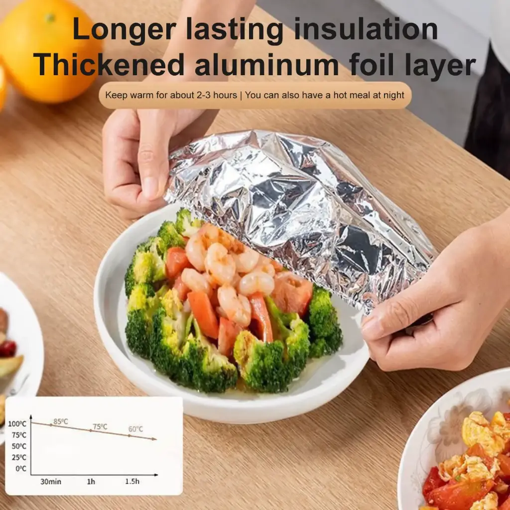 Aluminum Foil Thermostat Food Containers 30 Pieces - Disposable Food Packaging Boxes for Takeaway Catering Restaurant Delivery Easy to Use