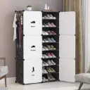 Multilayer Shoe Rack - Dustproof Shoes Cabinet with 6 Doors