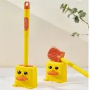 Yellow Duck Silicone Toilet Brush & Holder – Hygienic & Fun!