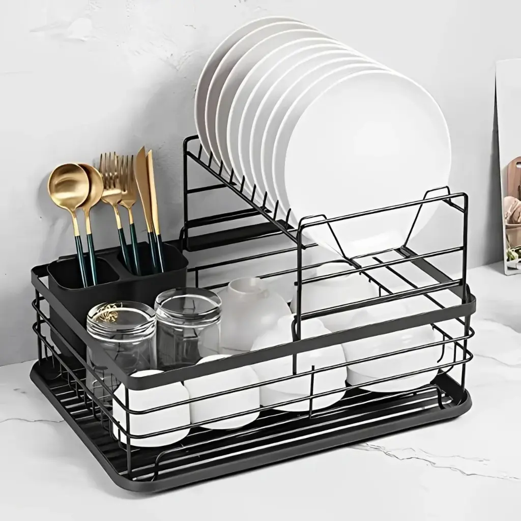 Dish Drying Rack, Countertop Dish Storage Holder, Dish Organizer For Kitchen