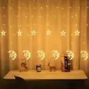 LED Star and Moon String Ramadan Decorative Lights for Indoor & Outdoor - 3.5 Meter