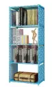 Sterling Bookshelf for Home Library, Book Stand| Book Rack for Study Room| Book Stand Shelf 4 Layer Metal Rack Pink,Blue Colour