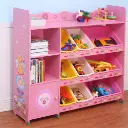 Wooden Storage Bin Toy Box Plastic Bin, Storage Box Shelf Kids Toy Storage Organizer with Drawer - Perfect for Home Storage Kids Storage Box