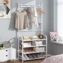 3in1 Multifunctional Hall Tree Shoe Rack with Storage Organizer