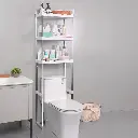 Multi-Tier Toilet Rack Stainless Steel, 3 Tier Over the Toilet Rack, Stainless Steel 30kg Capacity Bathroom Shelf, Space Saving Bathroom Stand Organizer Over the Toilet Storage