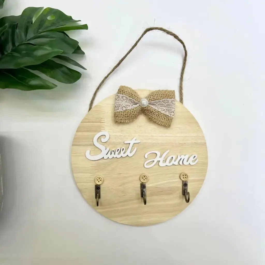 Wooden Keys Holder Key Rings, Wall Decor Key Holder, Random Designs 