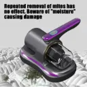 Wireless Dust Mite Removal Vacuum Cleaner, Handheld UV Mite Eliminator with Sterilization