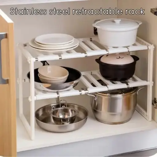 Adjustable Kitchen Cabinet Under Sink Storage Rack