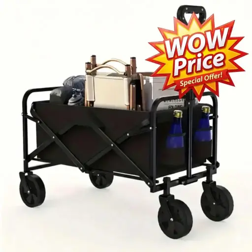 Foldable Wagon Cart – Camping & Beach Trolley