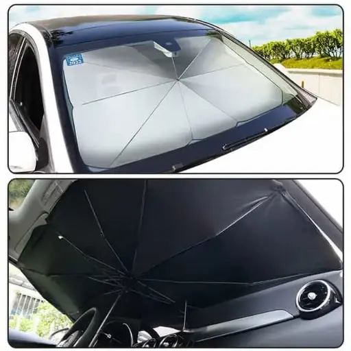 Thermal Insulation Anti-falling Car Sun Shade Foldable Umbrella