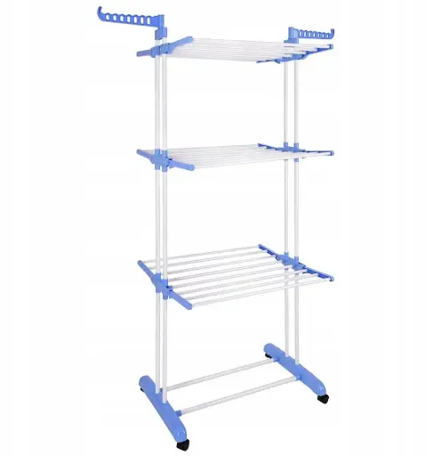 Folding 3 Layer Cloth Drying Rack Stand, Laundry Hanger Stand Indoor, Outdoor
