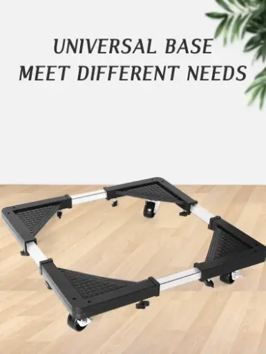 Movable Refrigerator Floor Trolley Refrigerator Stand Stainless Steel Washing Machine Stand Multifunctional Adjustable Base Rack Qatar